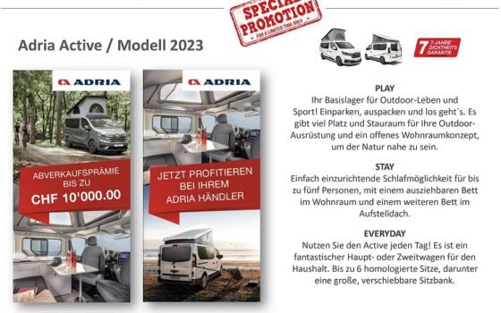 Adria Active Promotion 2023