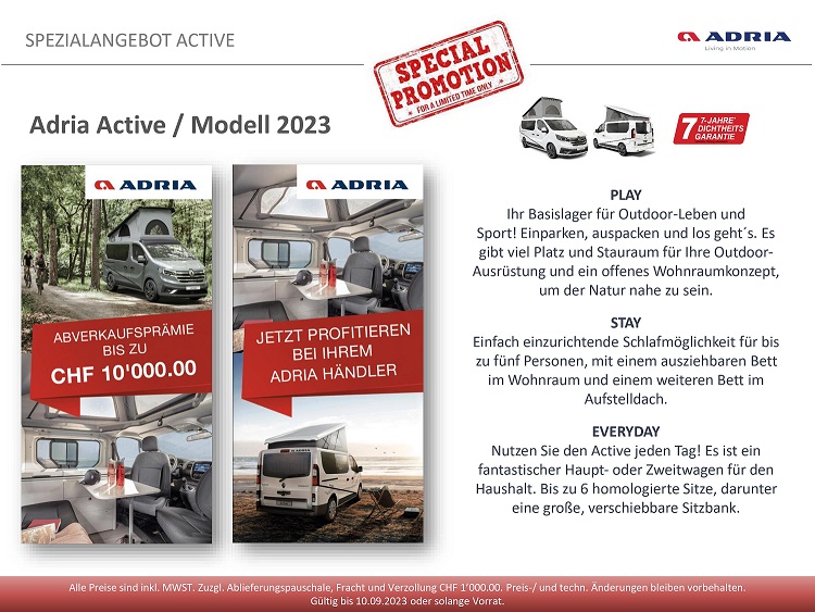 Adria Active Promotion 2023